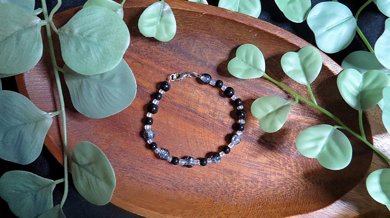 Bracelet black (glass)